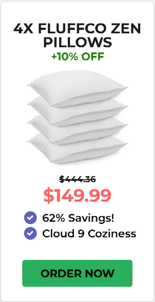 ZenFluffSleep Pillow package price